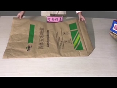 Sondergröße aufbereitete Kraftpapier-Papiertüten 20kg 25kg klebten Multiwall-Papiertüten