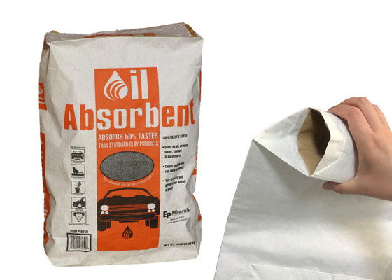 Flüssiger Fleck-saugfähige chemische geklebte Ventil Multiwall-Papiertüten 15kg 20kg