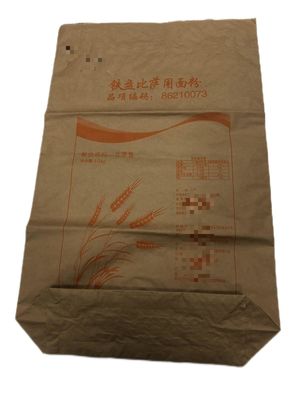 Quadratische Boden-Mehrwand-Papierbeutel für Mehl mit individuellem Logo