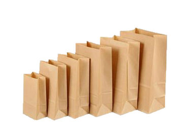 Eco freundliche Brown Block-Form-Unterseiten-starkes lastentragendes der Kraftpapier-Taschen-60g-120g/M2