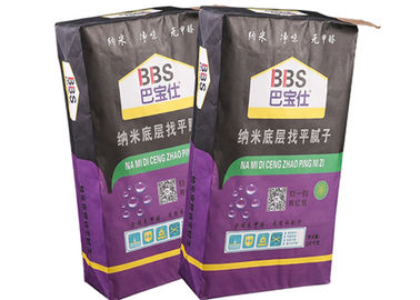 2/3 Falte quadratische untere Fliesen-klebende Verpackung Multiwall Kraftpapier Papiertüte-20kg 25kg