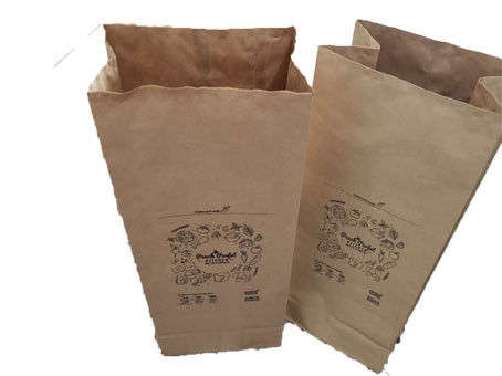 Holzkohlen-Papiertüten Doppelschicht-Browns Kraftpapier 120g/M2