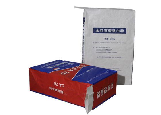 große Multiwall Kraftpapier Papiertüten 25kg für das Verpacken des chemischen Materials
