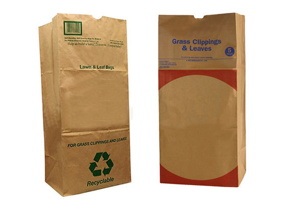 Papiertüten CMYK-Farbe10kg Multiwall Kraftpapier treiben Kraftpapier-Rasen-Papiertüten Blätter