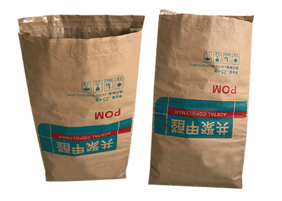 Klemmunteres Weiß oder -brown der Nahrungsmittelgrad-Verpackenmehl-Papiertüte-10kg 15kg 20kg