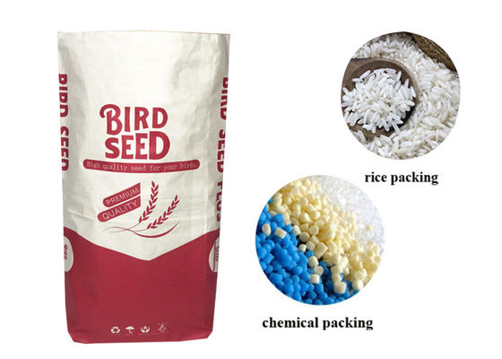 Papiertüten der Doppelschicht-25kg Multiwall Kraftpapier für Cat Litter Animal Feed Packaging