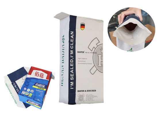 das 3 Schicht-Kraftpapier-Taschen-Ausgang-Kraftpapier-Ventil 25kg 20kg sackt Verpackensäcke ein