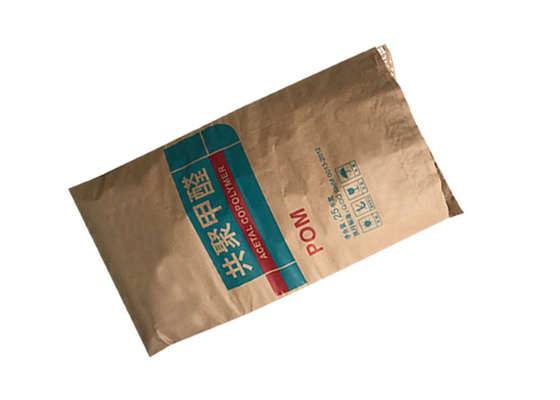 25kg 20kg 2 Schicht-oder 3 Schicht + PET Zwischenlage Multiwall-Papiertüte-Brown-Kraftpapier-Säcke