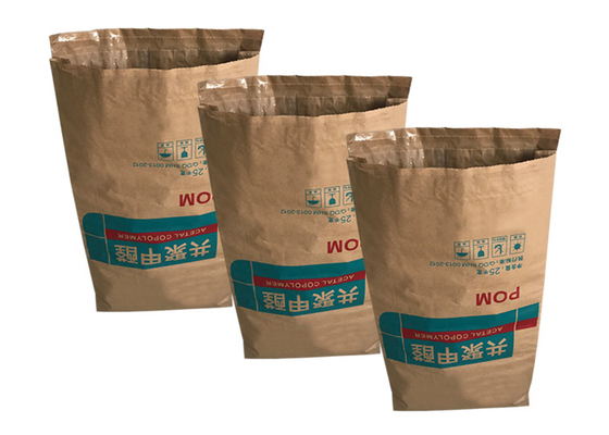 Kundenspezifischer Druckklemmunterer Kraftpapier-Sack 25 Kilogramm-Mehl-Verpackungs-Tasche