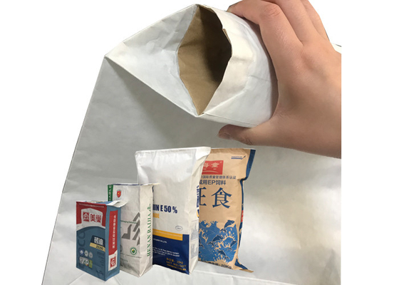 Flexo, das chemisches geklebtes Ventil Multiwall-Papiertüte-flüssiges Fleck-Absorptionsmittel druckt