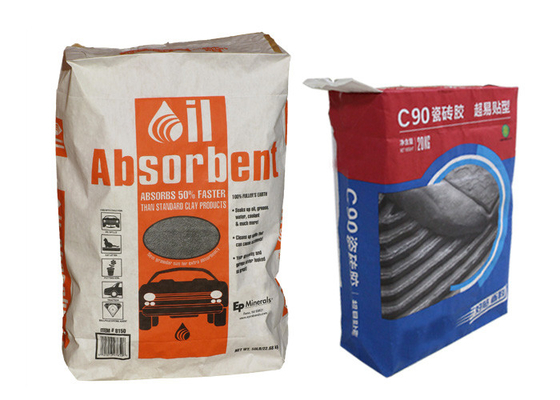 Papiertüten 15kg 20kg 25kg Clay Granular Absorbent Pasted Valves Multiwall