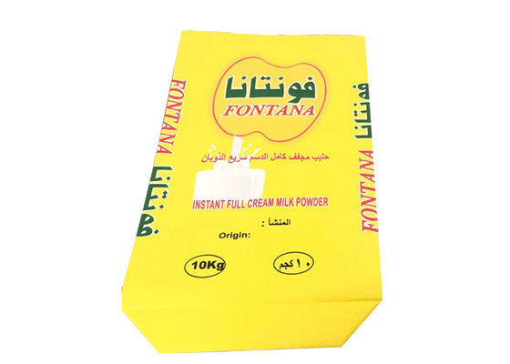 Akzeptieren Sie kundenspezifische industrielle Papiertüte 25 kg 3 Schichten PE-gefüttertes mehrwandiges Kraftpapier