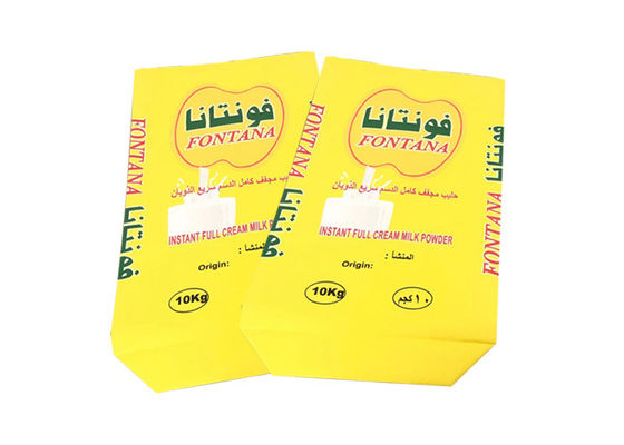 Akzeptieren Sie kundenspezifische industrielle Papiertüte 25 kg 3 Schichten PE-gefüttertes mehrwandiges Kraftpapier