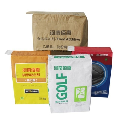 Benutzerdefinierte 20 kg Fliesenkleber Ventil Papiertüten 3-lagig Multiwall