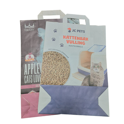 Kundengebundene Kraftpapier-Papiertüten für Cat Little Animal Food