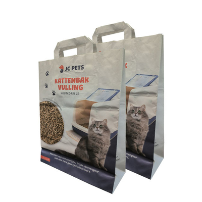 Gewohnheit ISO9001 druckte biologisch abbaubare Papiertüten für Cat Litter Packaging