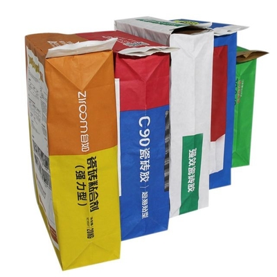 Kundenspezifische geklebte Ventil Multiwall-Papiertüten für das Mehl, das 5Kg 10kg 20kg 25kg verpackt