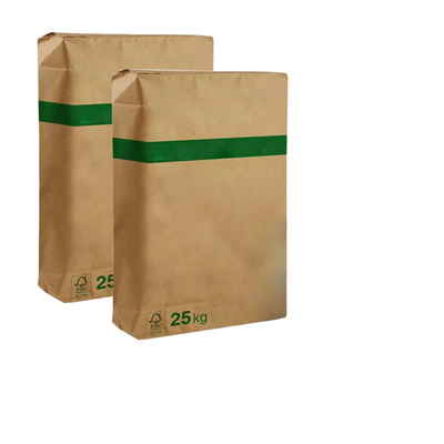 20kg 25kg klebte Ventil Multiwall-Papiertüte-multi Schicht-Papiertüte-hohe Haltbarkeit