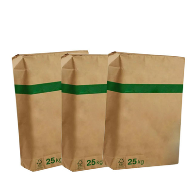 20kg 25kg klebte Ventil Multiwall-Papiertüte-multi Schicht-Papiertüte-hohe Haltbarkeit