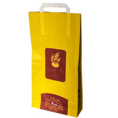 Nehmen Sie die kundenspezifisches heißgesiegelten Kraftpapier-Verpackentaschen 6L 10L 12L an