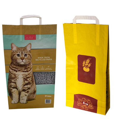 Eco freundliches 5Litres 15Ibs Cat Litter Stand Up Pouches Cat Litter Sand Packing Bag mit Griff