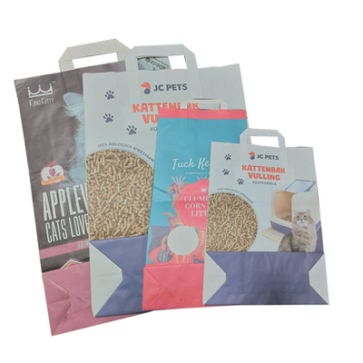 Offene Mund-Kraftpapier-Papiertüten für Cat Litter Packaging