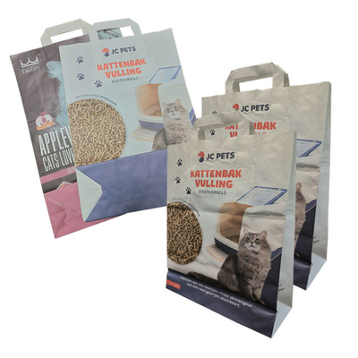 Nehmen Sie die kundenspezifisches heißgesiegelten Kraftpapier-Verpackentaschen 6L 10L 12L an
