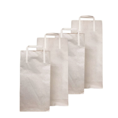 Soem-Weizen-Mehl-Kraftpapier-Verpackentaschen fertigten den Druck des Seitenkeil-Griffs besonders an