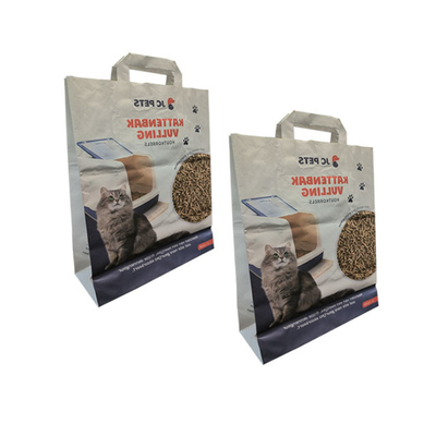 Eco freundliches 5Litres 15Ibs Cat Litter Stand Up Pouches Cat Litter Sand Packing Bag mit Griff