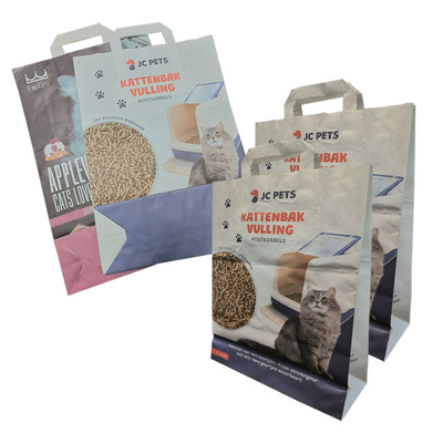 Eco freundliches 5Litres 15Ibs Cat Litter Stand Up Pouches Cat Litter Sand Packing Bag mit Griff