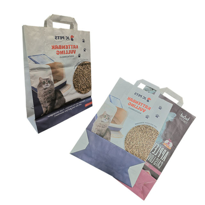Offene Mund-Kraftpapier-Papiertüten für Cat Litter Packaging