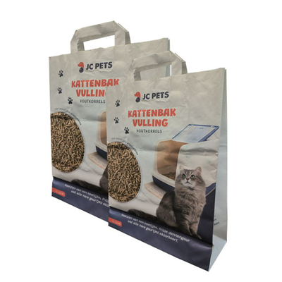 Offene Mund-Kraftpapier-Papiertüten für Cat Litter Packaging