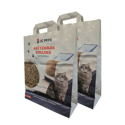 Katzenstreu-Beseitigungstaschen weiße pp. 3.6kg 7L kundenspezifische Logo Pet Laminierung