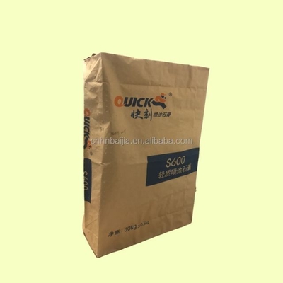 20 kg Ventilsäcke aus recycelbarem Papier, individueller Formdruck, weiß oder braun