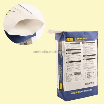 25 kg kundenspezifische industrielle Ventilpapiertüten für den Bau