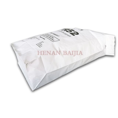 Individuell bedruckte Ventilbeutel aus Papier in Weiß und Braun zum Verpacken