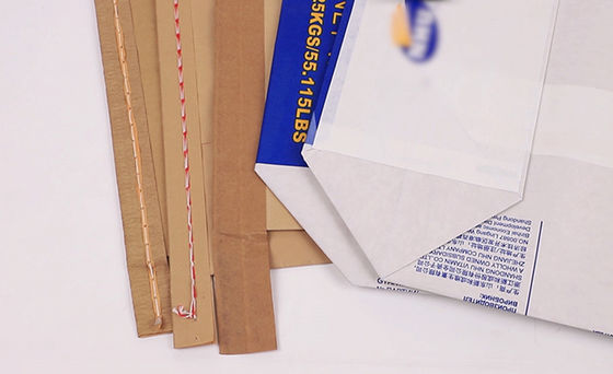 Kraftfeuchtigkeitsdichte, genähte, offene Mund-Multiwall-Papiertüten für Lebensmittel