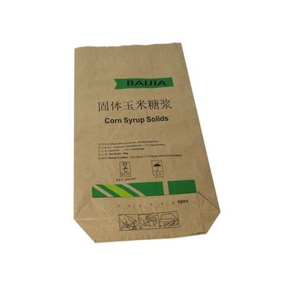 Weiße oder braune Kraftpapierverpackungstüten mit individuellen Optionen