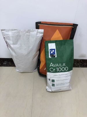 Akzeptieren Sie kundenspezifische 25kg Pinch Bottom Papiersäcke mit kundenspezifischem Design