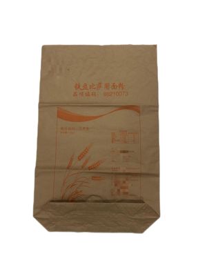 Quadratische Boden-Mehrwand-Papierbeutel für Mehl mit individuellem Logo