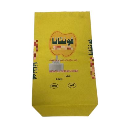 Individuelle Form Industrielle Zwischenabsatz Papiertüten für Milchpulver bis zu 7 Farbdruck