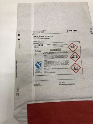 25 kg Mehrwandpapiertaschen Quadratischer Boden Offener Mund für chemische Verpackungen