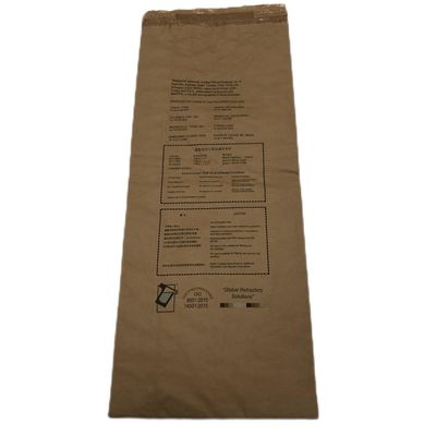 25 kg Papier-Pbom-Tasche Mundwärme versiegelt für die Verpackung von Baustoffen und feuerfesten Materialien