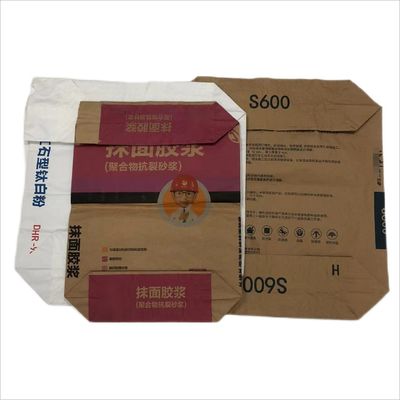 Individuelle Verpackung Industriepapierbeutel 25 kg Verpackung Chemische Baustoffe Lebensmittelpulver