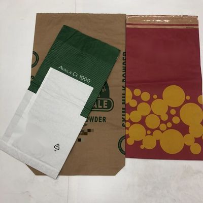 Weiße oder braune Wärmeversiegelte Papierbeutel