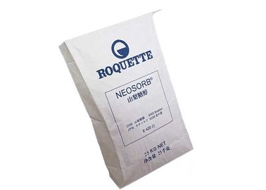 Nahrungsmittelgrad klebte flache Unterseiten-Papiertüten Ventil-Taschen-hygienische verpackende weiße Browns