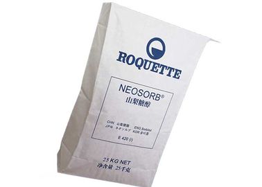 Nahrungsmittelgrad klebte flache Unterseiten-Papiertüten Ventil-Taschen-hygienische verpackende weiße Browns