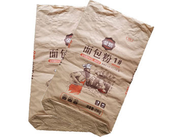 Nahrungsmittelgrad-Brown-Kraftpapier-Verpackentaschen-starke Kapazitäts-multi Wand-Papiertüten
