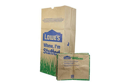 Gartenabfall-Rasen-Papiertüten Blatt-Abfall-Kraftpapiers 80g/M2