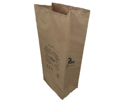 Biologisch abbaubare Papier-Gartenabfall-Tasche Browns 2 Falten-25kg